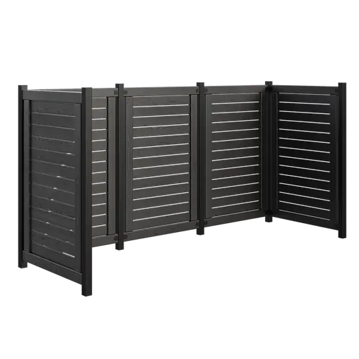 Plus Lund Renovationsskjul 85x124x245   Sort