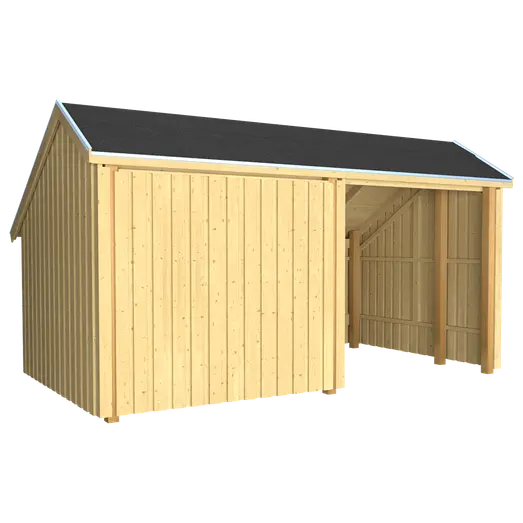 Plus Multi Shelter   Moduler   Shelter   Opholdsrum Inkl  Beslag Skruer  Shelter Bund   Tagpap Alulister