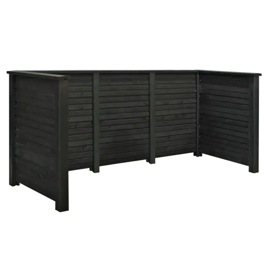 Plus Plank Renovationsskjuler   Træstolper Til Nedgravning 108x294   Sort