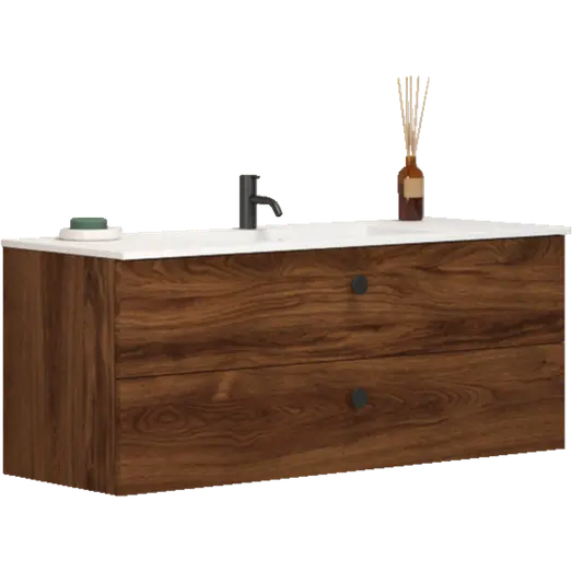 Scanbad Delta Vaskeskab   Micca Vask 120   Brun