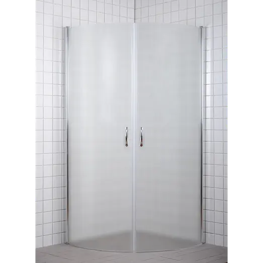 Milobad Brusehjørne Buet 90x195x90   Frost