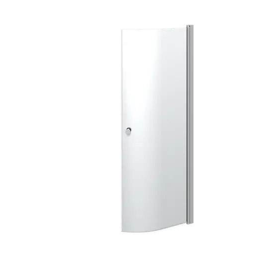 Scanbad Brusedør   Halvrund Klart Glas  Model 90