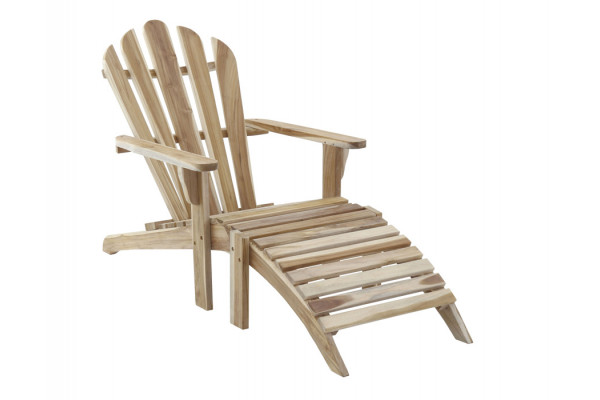 Adirondackstol   Skammel Teak