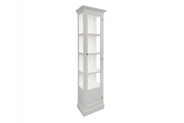 Agersø Vitrineskab 205x55x36   Lysgrå Hvid