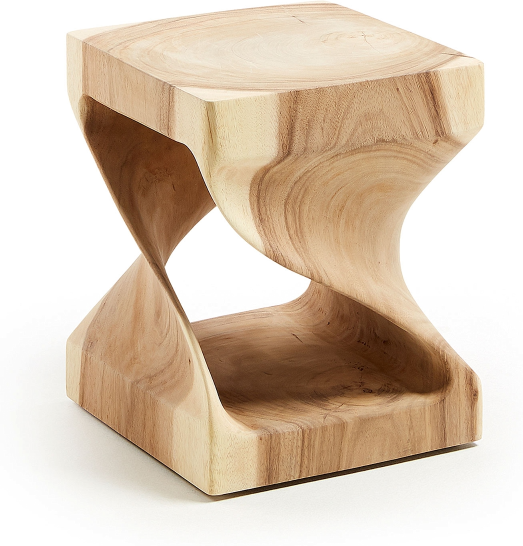 Aaron  Udendørs Sidebord  Natur  H46x30x30    Med Hul