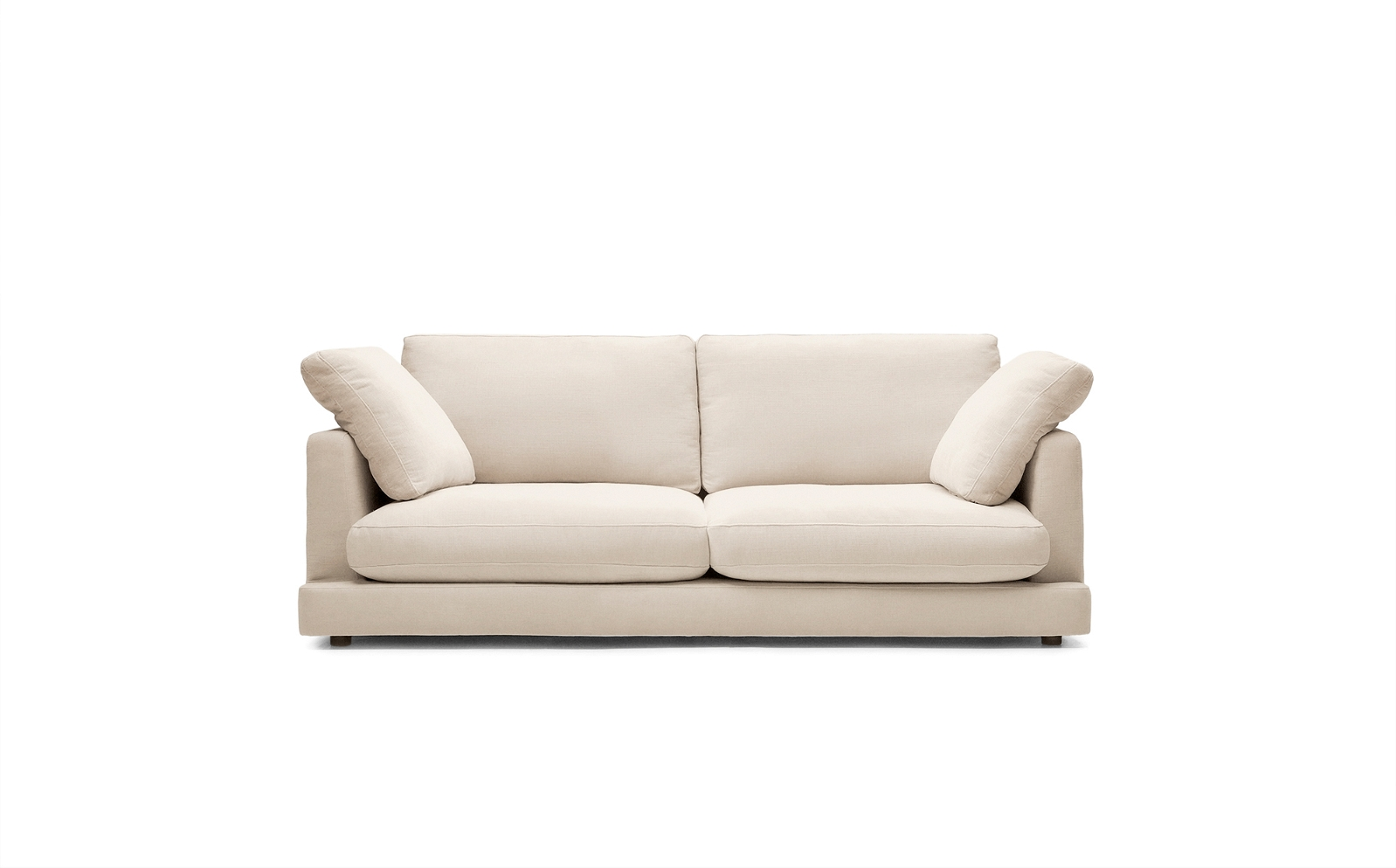 -personers Sofa Kave Home Gala Beige   Polstret Chenille  Mediumfast Skum  Aftageligt Betræk