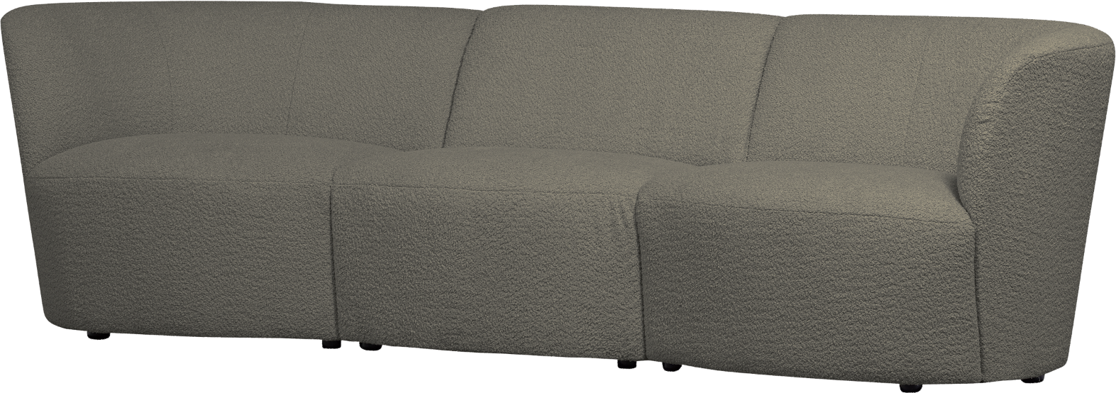 -personers Byg-selv Modulsofa Woood Coco Varm Grøn Bouclé Polyester H70 B72 L227