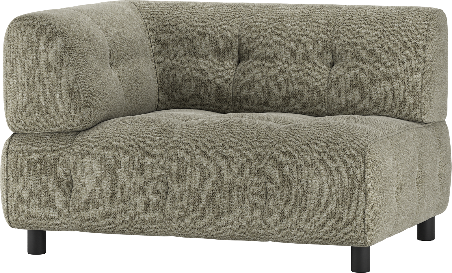-sæders Modulsofa Woood Louis Grøn Chenille Bygge-selv Sofa